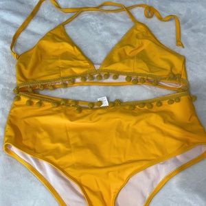Shein 2-piece swimsuit yellow/mustard